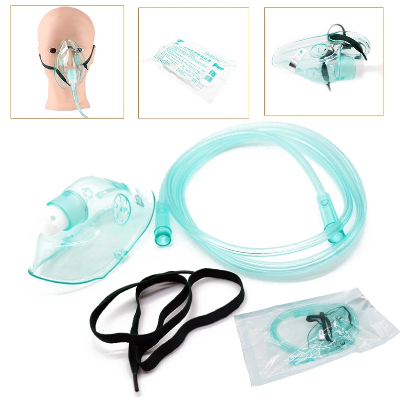 Disposable Face Shield Nebulizer Conduit Adult Oxygen Mask with Tube