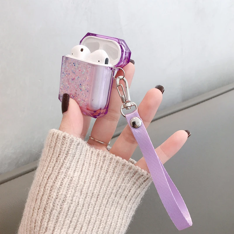 Жесткий клеевой чехол для Apple Airpods противоударный блестящий чехол для Apple гарнитура для Airpods чехол s Для Air Pods защитный чехол