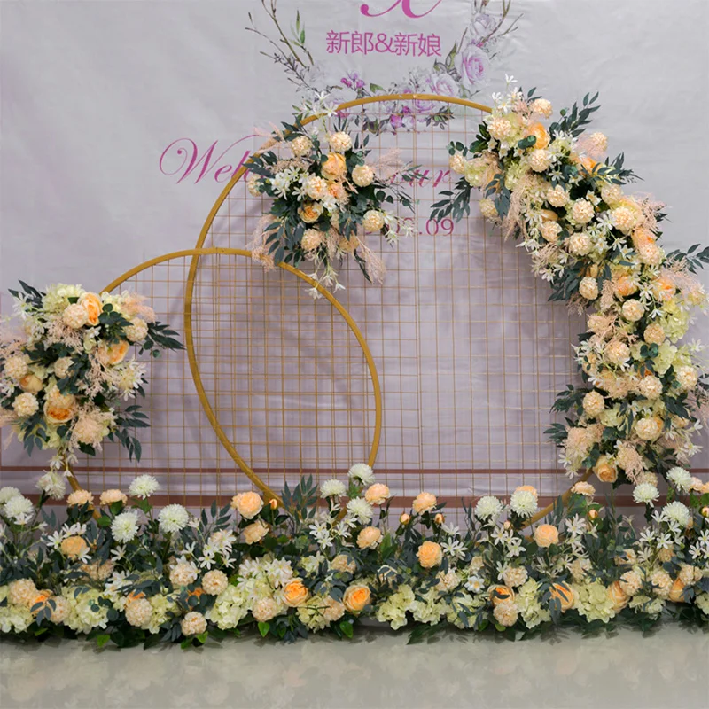 Свадебный дорожный свинец искусственные Искусственные цветы ряд арки цветок украшение Цветочная композиция домашний цветочный фон Настенный декор