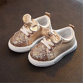 

Baby Girls Boys Bling Sequins Bowknot Crystal Sport Sneakers Shoe Casual princess shoes Fashion Comfort shoes детская обувь