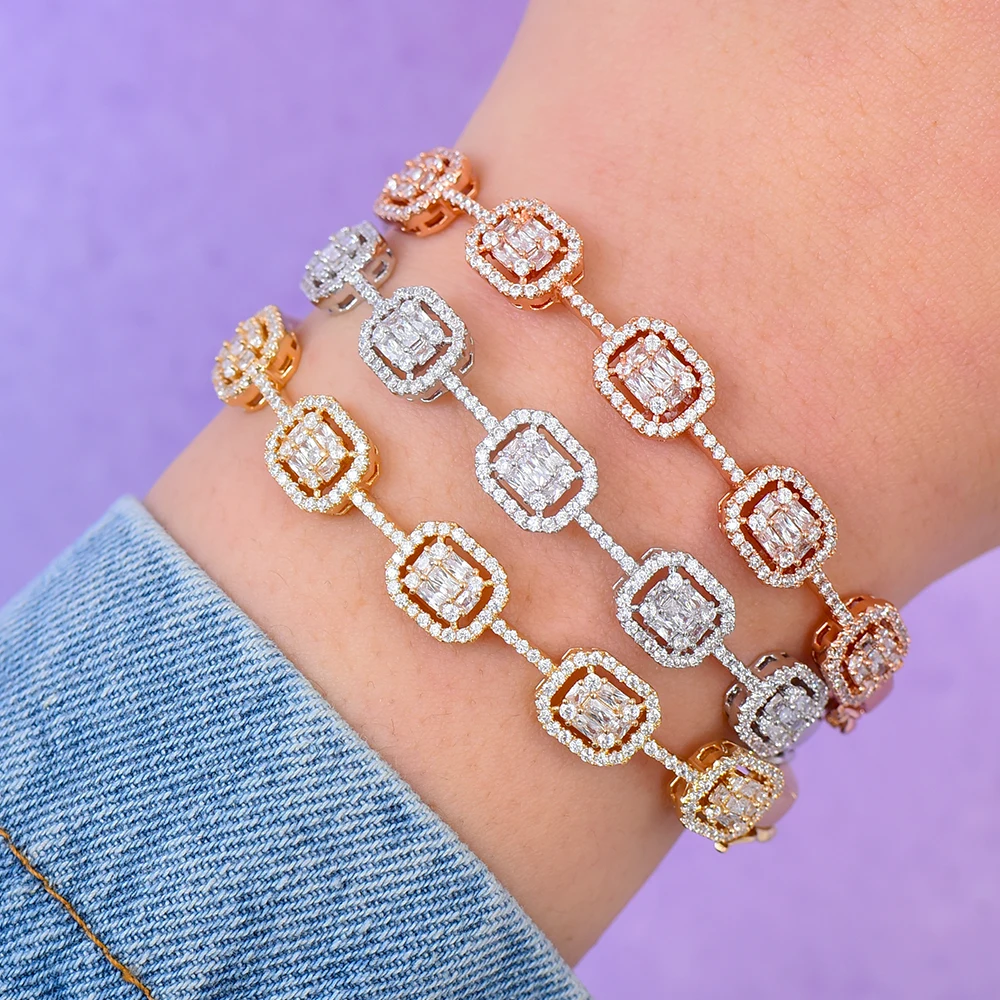 Soramoore Trendy Luxury Stackable Bangle For Women Wedding Full Cubic Zircon Crystal CZ Dubai White Bracelet Party Jewelry 2021 4