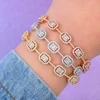 Soramoore Trendy Luxury Stackable Bangle For Women Wedding Full Cubic Zircon Crystal CZ Dubai White Bracelet Party Jewelry 2021 4