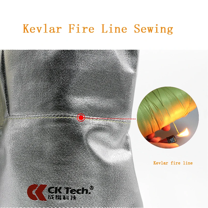 CK Tech. Термостойкие перчатки на 400 градусов, изоляционные перчатки из алюминиевой фольги, огнестойкие Промышленные противопожарные перчатки