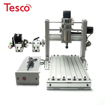 

DIY LY CNC Router 3020 3 4 5 Axis Wood Engraving Machine Milling Lathe metal Router 400w USB with ER11 Collet drills cutters