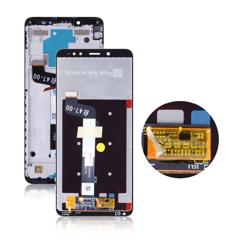 Дисплей для Xiaomi Redmi Note 5 LCD в сборе с тачскрином на рамке 5.99'' черный белый