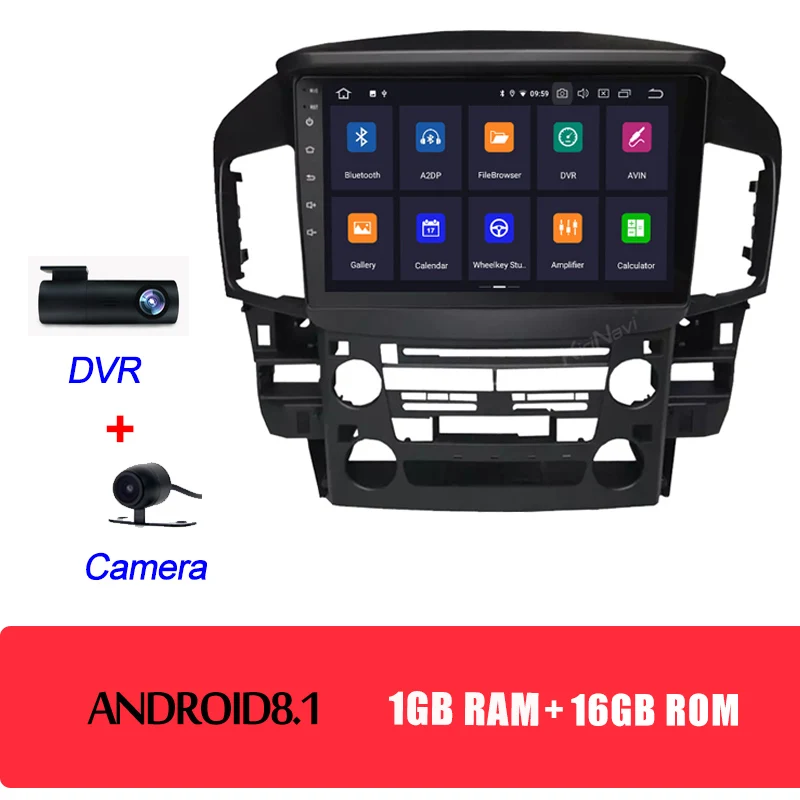 Автомобильная магнитола KiriNavi " 1 Din Android 9,0 для Lexus RX300 автомобильный DVD мультимедийный плеер Авто gps навигация Bluetooth Радио Automotivo - Цвет: Android Car Radio