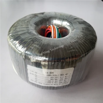 

2*36V 4A 2*15V 0.4A Toroidal transformer ring copper custom transformer 220V input 300VA transformer for power supply