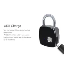 Smart Keyless замок отпечатков пальцев P3+ USB Перезаряжаемый доступ BT замок безопасности дверь Багаж Замок для чемодана для Android iPhone