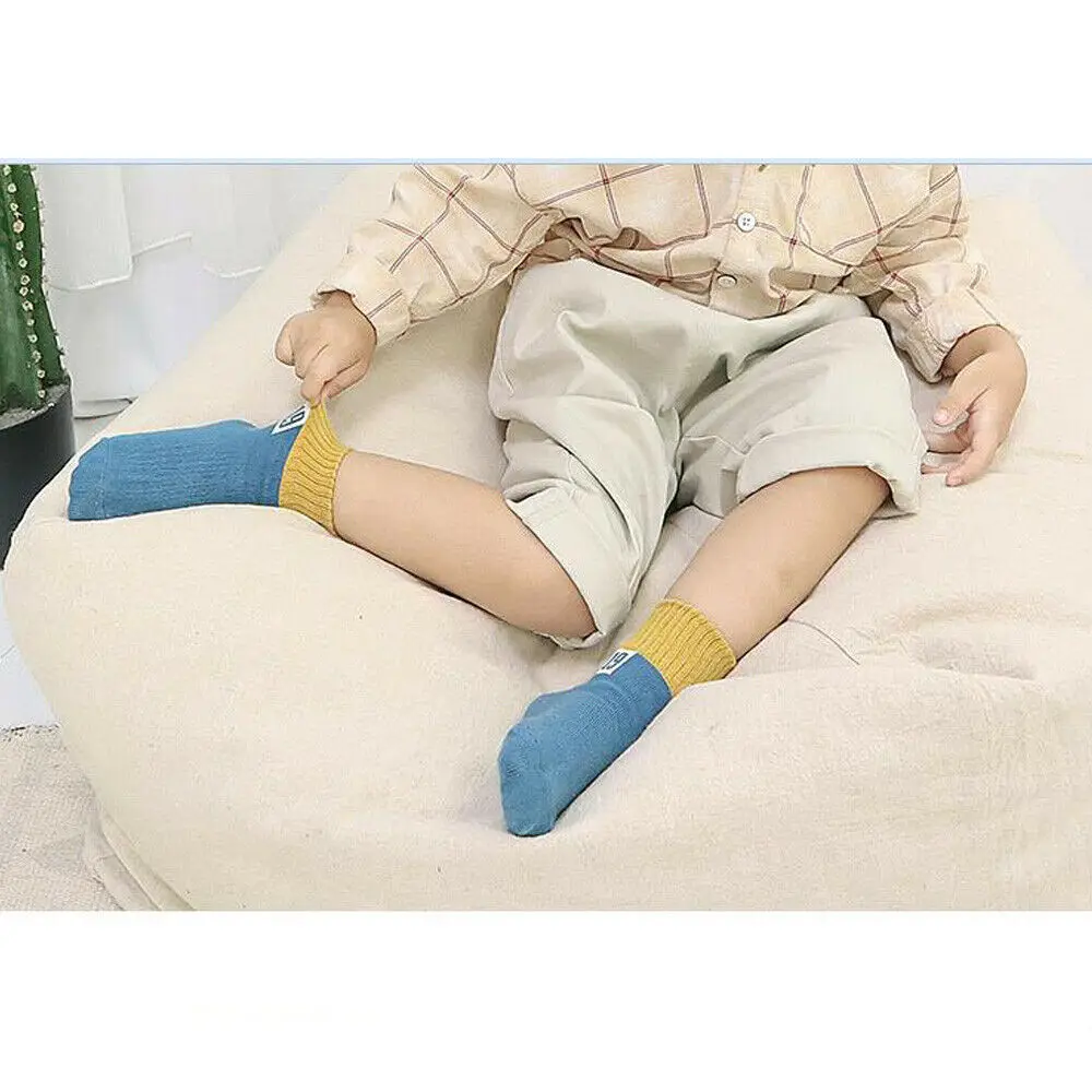 Emmababy модные партиями по 5 пар для мальчиков и девочек, хлопковые носки детские малыш спортивная майка на каждый день детей влагопоглощающие носки