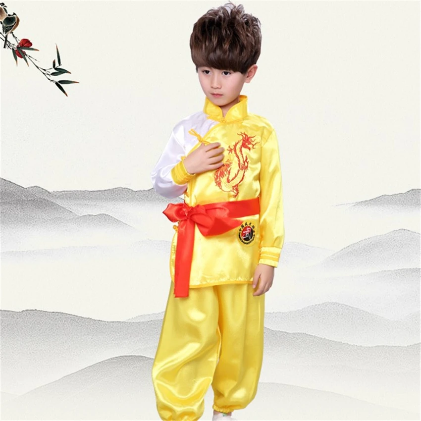 Chinese Dress 8Style Traditional Chinese Clothing Kids Kungfu Wushu Tai Chi Uniform Shaolin Martial Arts Stage Performance