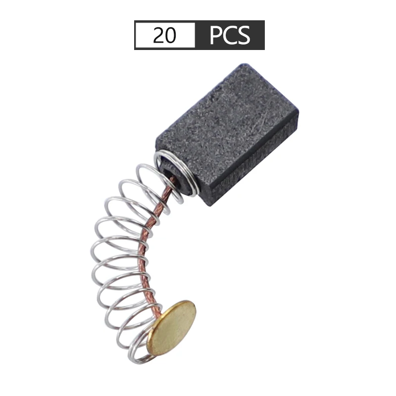 5x8x12mm 20 шт. угольные щетки графит медь Щетка для шлифовальной машины 5*8*12 мм/5*8*15 мм дрель Замена для электрической мясорубки для Dremel роторный инструмент - Цвет: 5x8x12mm