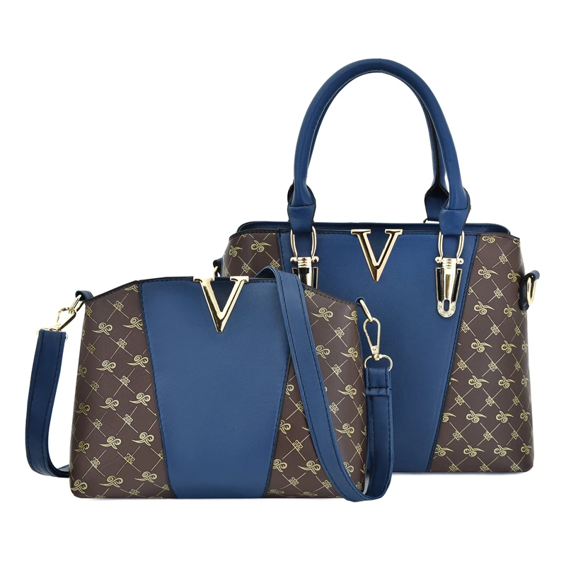 2 шт., набор женских сумок, кожаная сумка, женские сумки, дизайнерская женская сумка через плечо, для женщин,, роскошная v-образная сумка