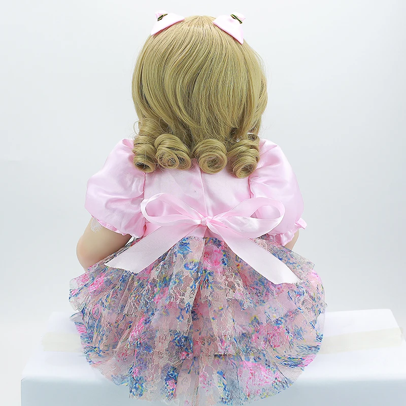 Кукла Reborn 58 см Мягкая кукла из силикона Boneca Женская Кукла Brinquedos прекрасная реальность bebe сюрприз блонд принцесса reborn кукла
