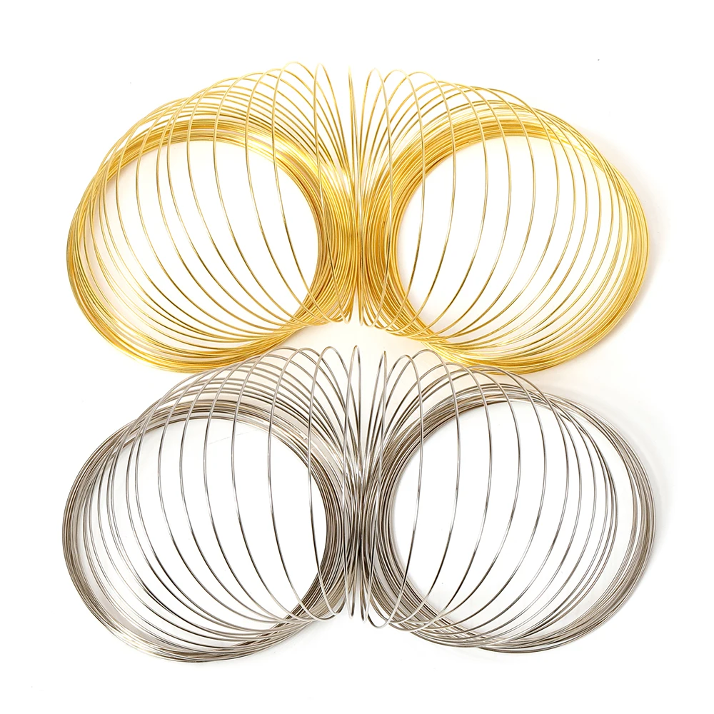 

100 Loops 55/60/115mm Memory Wire Steel Circle Bead Loop Beading Bangle Bracelet Making Accessories DIY Jewelry Making Material