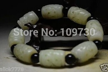 free shipping &gt&gt&gt&gt&gt909230 Pure Natural Chinese fine Jade Hand Carved Flexibility Bracelets | Украшения и аксессуары