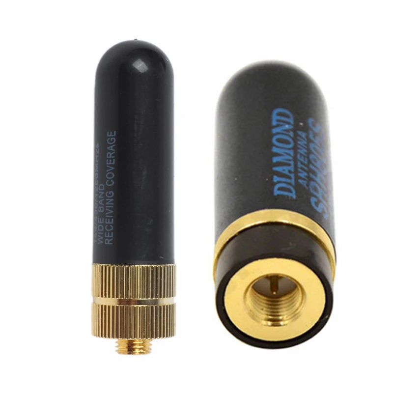 2 uds SRH805S SMA doble banda UHF + VHF antena para Baofeng Radio SMA hembra y macho SMA