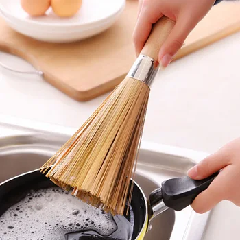 Non-stick oil bamboo wok brush kitchen pot strong polishing Rust Remover scrubber dust broom cleaner Household Cleaning Tools 1