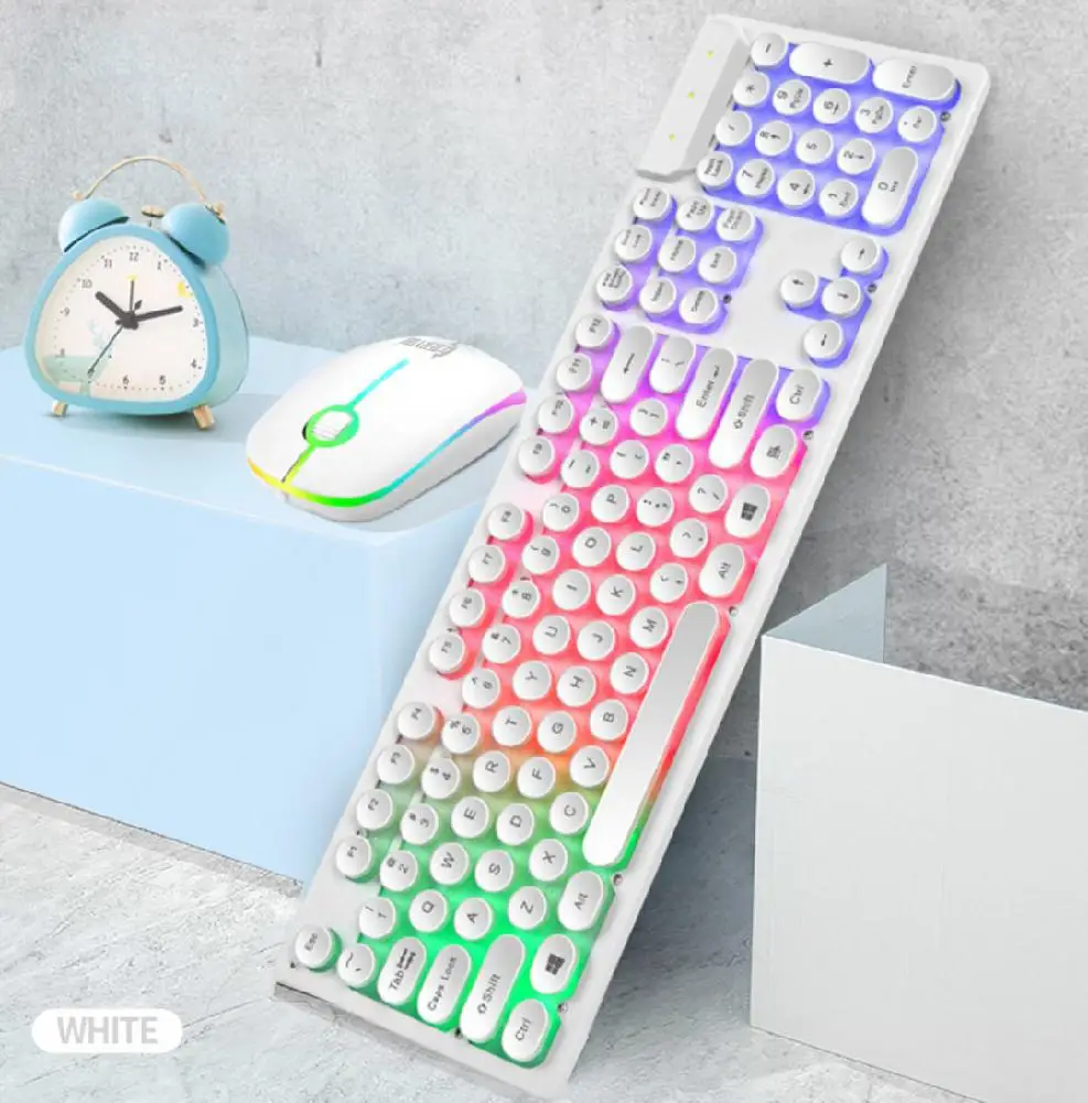 Wired Keyboard Mechanical Gaming Portable USB Keyboards Mouse Suit Backlit Keyboard Touch Mouse Set