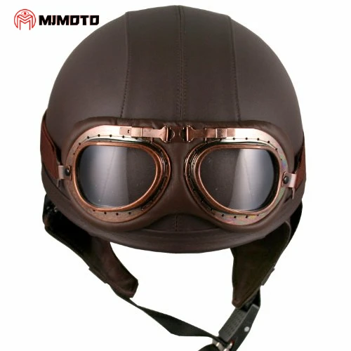 Vintage Motorcycle Goggles Glasses Pilot Motorbike goggles Retro Jet Helmet Eyewear ATV Cruiser chopper Anti-UV Ski Glasses