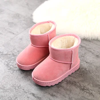 

Children Snow Boots plush warm New winter boots for girls Cotton Shoes fashion Anti-Slip kids snow boots SC081