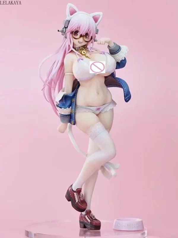 27 см Аниме Супер SONICO анимация сексуальные девушки Белый Кот Ver. Экшн фигурки из