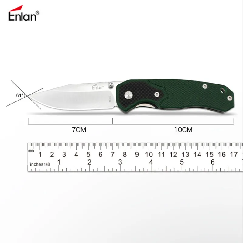 Enlan M023 складной нож 8Cr13Mov стальное лезвие G10 Ручка для кемпинга охоты выживания рыбалки Универсальный Супер Военный Нож EDC инструмент