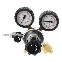 CO2 Регулятор бочонка регулятор подачи пива с предохранительным клапаном для газа 0-3000PSI(двойной датчик) редуктор углекислого газа E7CB