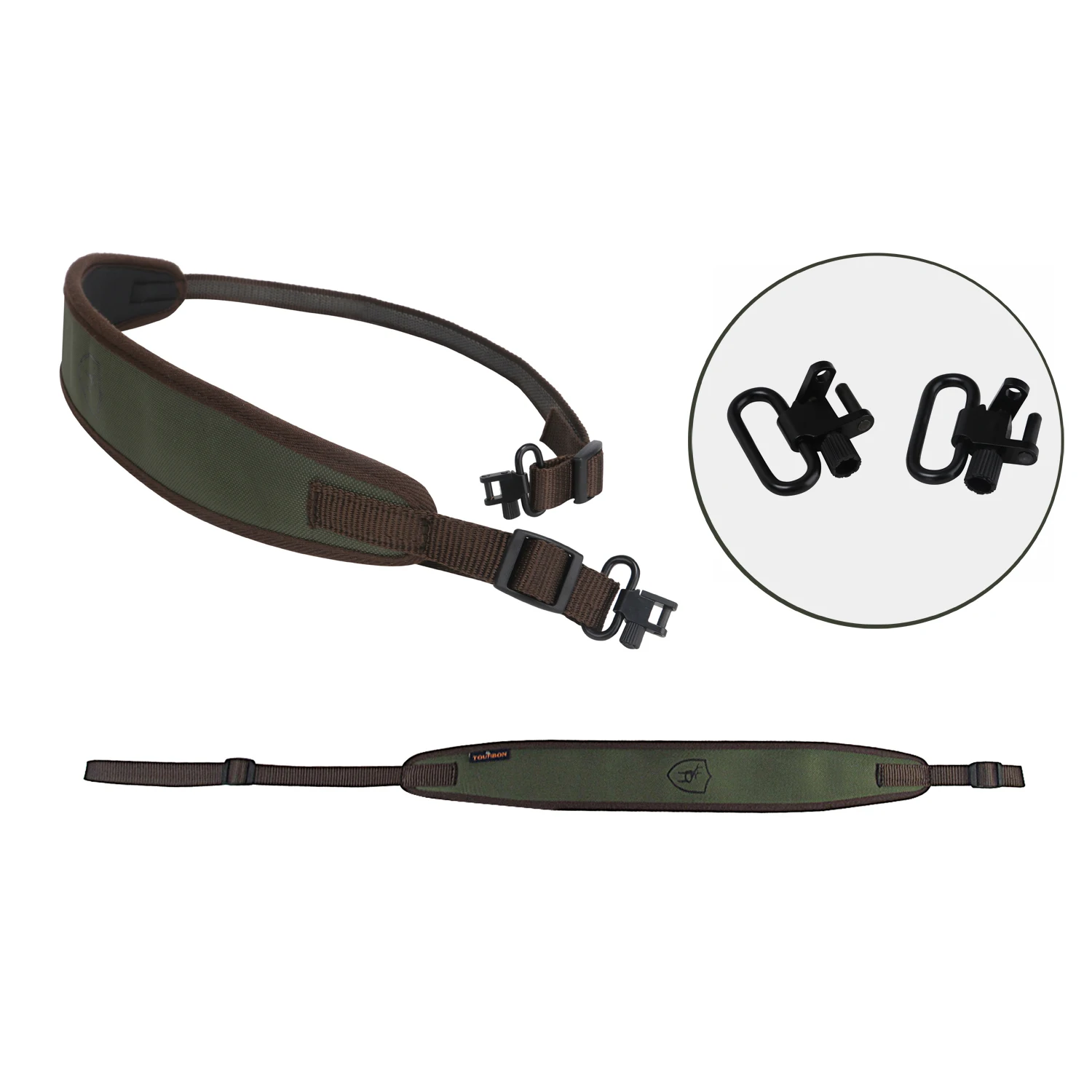 

Tourbon Hunting Gun Accessories Neoprene Rifle Gun Shotgun Belt Sling Shooting Nylon Shoulder Strap w/ Swivels Adjustable Length