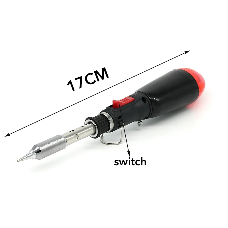 Газовый паяльник, Сварочная ручка, горелка, паяльник, регулируемая температура для внутреннего прогревания, беспроводной бутановый наконечник, инструмент
