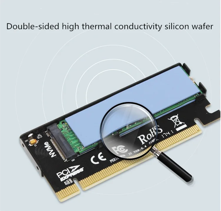 NVME адаптер карты MKEY алюминиевый привод M.2 к PCIE3.0 полная скорость X16 карты расширения 1шт