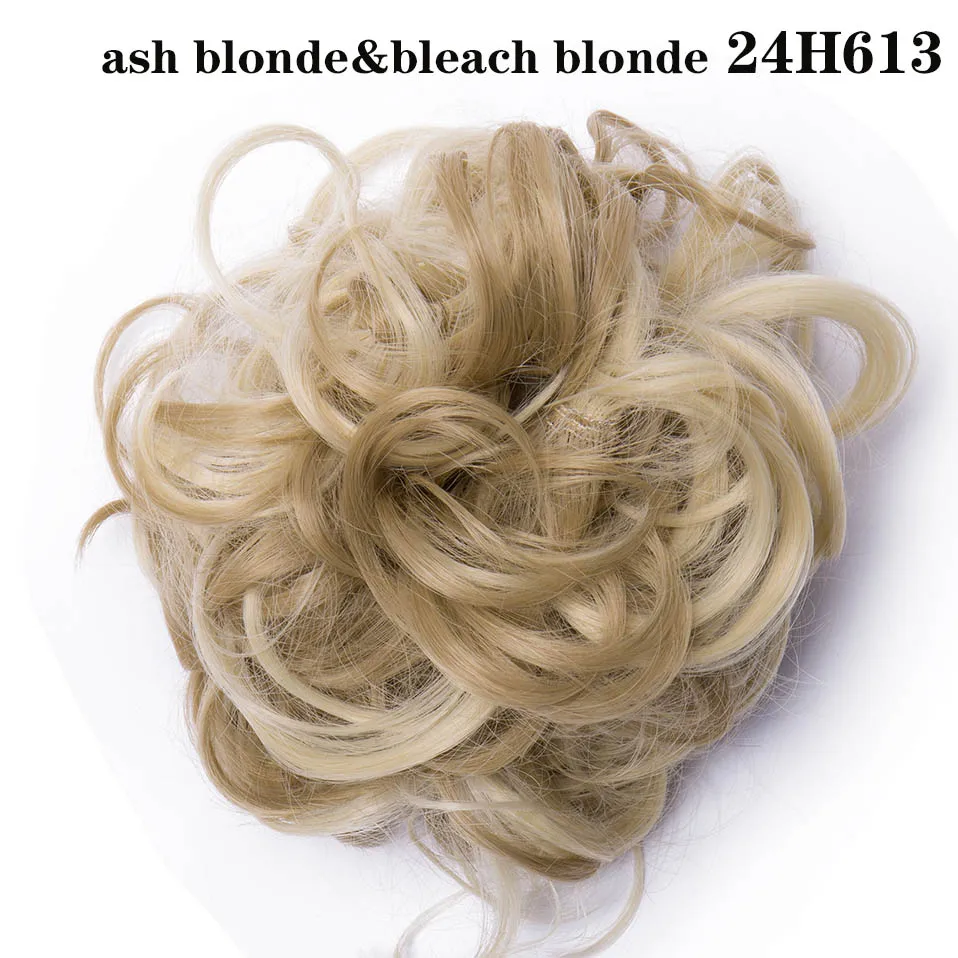 S-noilite 80 см, эластичная лента для волос, шиньон, волнистые волосы для наращивания, синтетические шиньоны, шиньоны для женщин - Цвет: 24H613