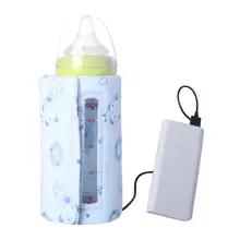 Визуальный USB портативный подогреватель молока Дорожный Чехол для детской бутылочки нагревательное одеяло изоляционный термостат согревающий чехол