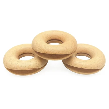 

Decoration Snack Bag Clamp Home Portable DIY Kitchen Rings Sealing Clip Natural Wooden Donut Folder Party Food Storage