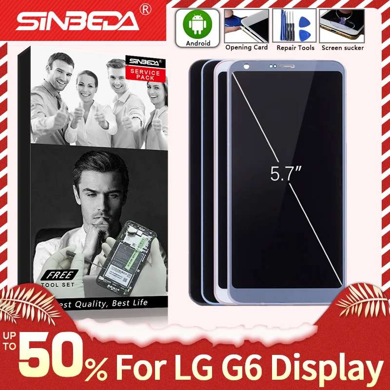

5.7" For LG G6 H870 H871 H872 LS993 VS998 LCD Display Touch Screen Digitizer with Frame Assemble For LG G6 Display