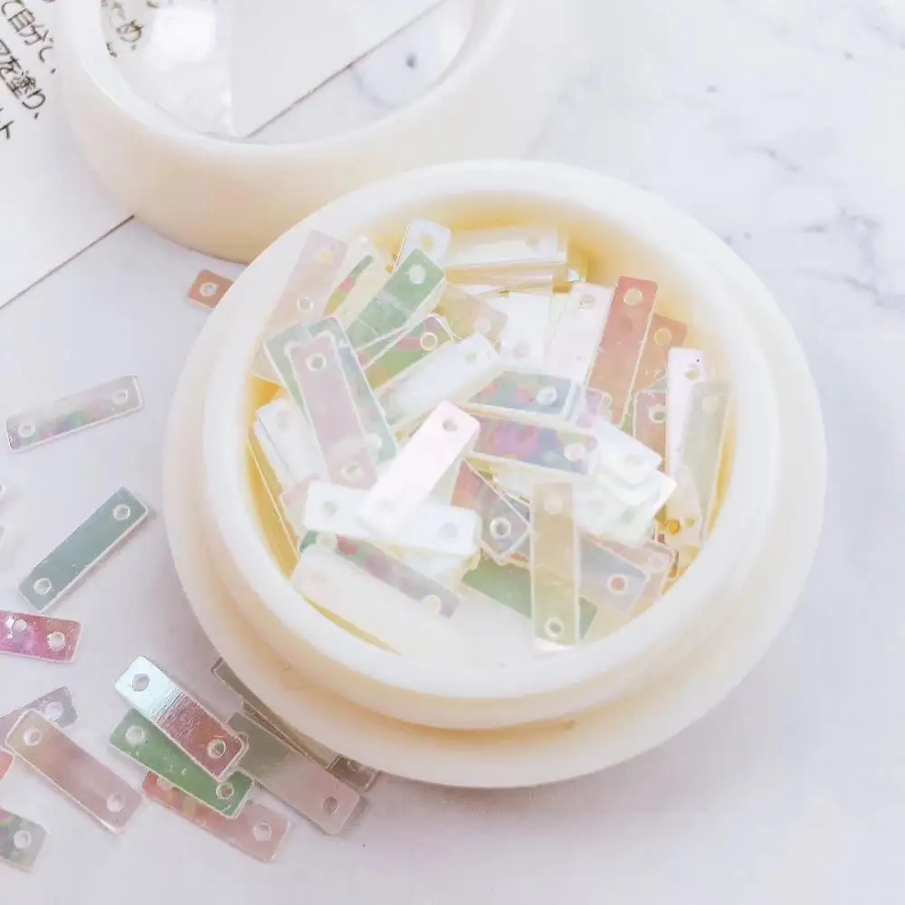 1Jar дизайн ногтей прямоугольник Блестки штук Дизайн ногтей украшения в банке BJ75