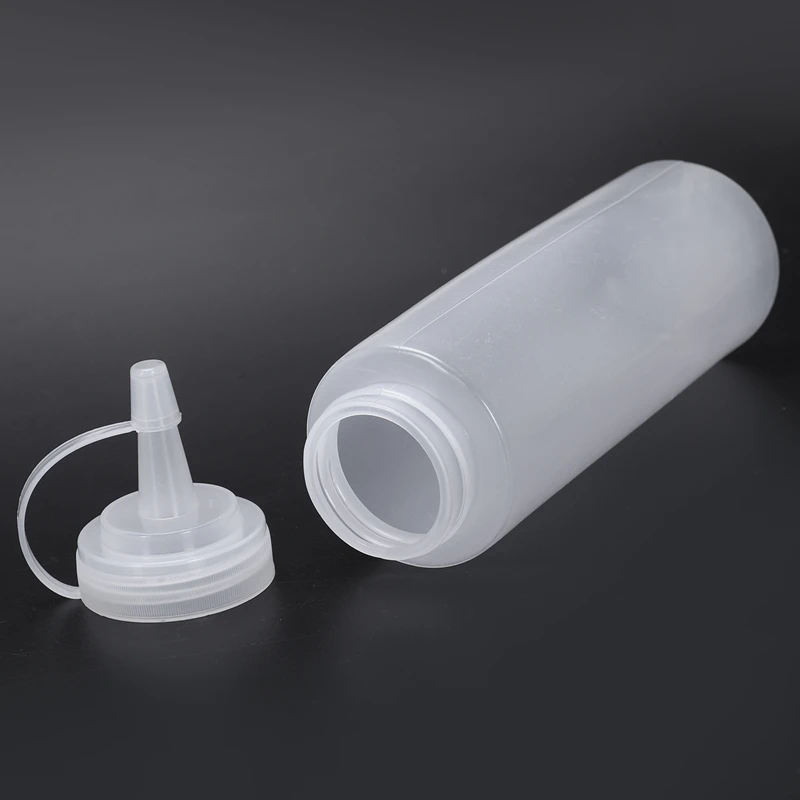 6X прозрачный белый пластик Squeeze соус кетчуп Cruet бутылки для масла 8 унций