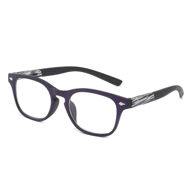 SAOIOAS очки для чтения, женские и мужские, деревянные очки для пресбиопии, антиусталость, компьютерные очки с+ 1,5+ 2,0+ 2,5+ 3,0+ 3,5+ 4 - Цвет оправы: B4 Purple