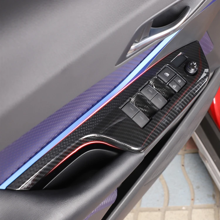 Оконное стекло управления рамка кнопка Крышка для Toyota CHR C-HR салон, дверь, подлоктоник панель abs, отделка крышки 4 шт- LHD RHD