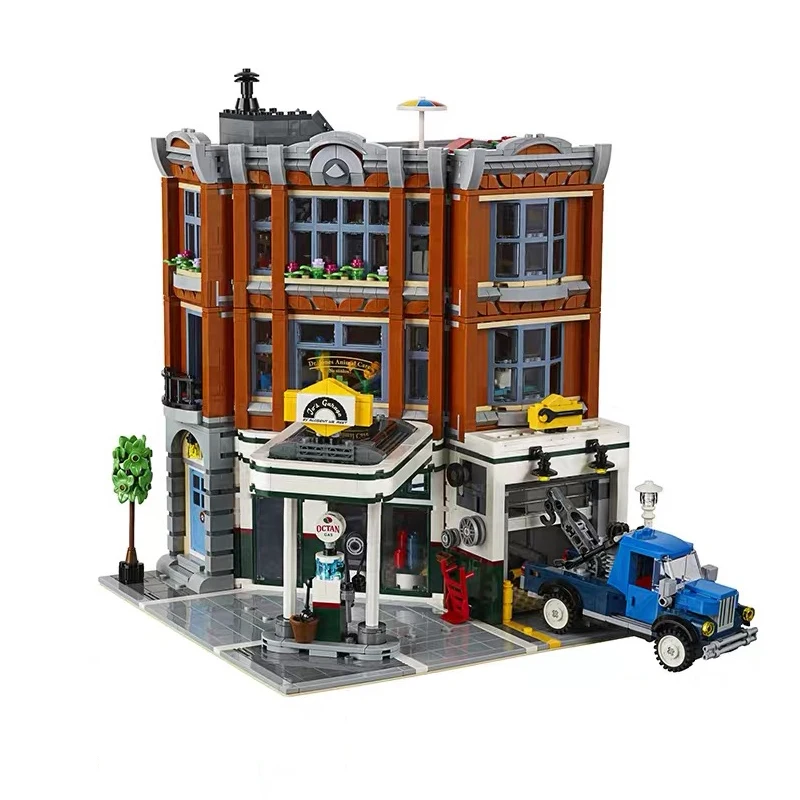 

2569pcs Corner Garage Buidling Blocks Bricks Compatible Legoinglys Creator 10264 Toys for Children Gift 15042