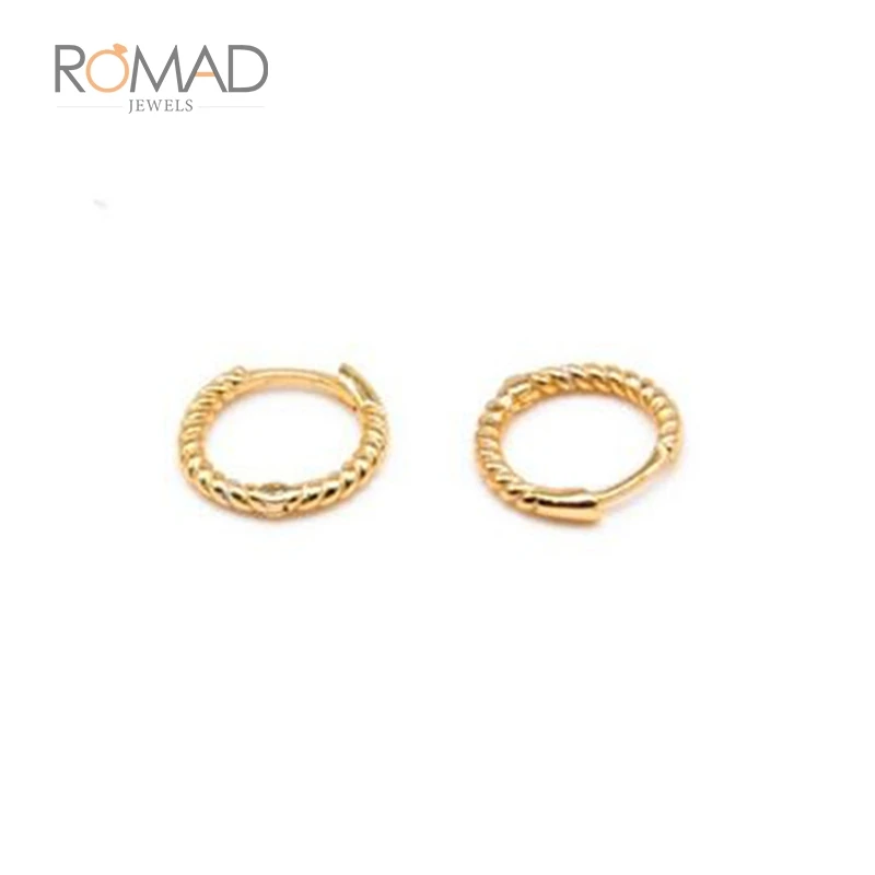Fashion Elegant 925 Sterling Silver Gold Silver Metal Weave Round Silver Hoop Earrings for Women Girl Party Gift Earrings