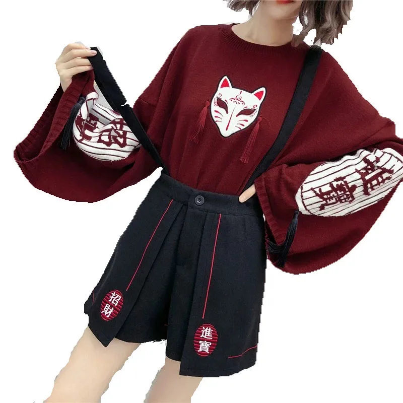 Harajuku Chinese Top Japanese Sweets Ladies Tops Blouses Preppy Style Chinese Style Clothing Women Clothes Women Chinese Shirt