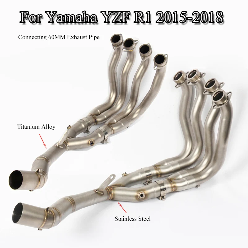 

For Yamaha YZF-R1 Complete Exhaust System Pipe Motorcycle Header Front Link Pipe Scooter Exhaust Modified Slip On 2015 2016-2018