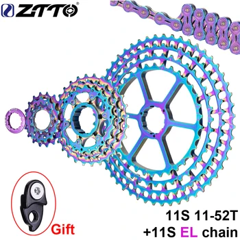 

ZTTO 11 Speed CNC Mountain Freewheel MTB 11-52T Rainbow SLR Bicycle Cassette 11v HG GX Compatible Flywheel Bike 11speed Sprocket