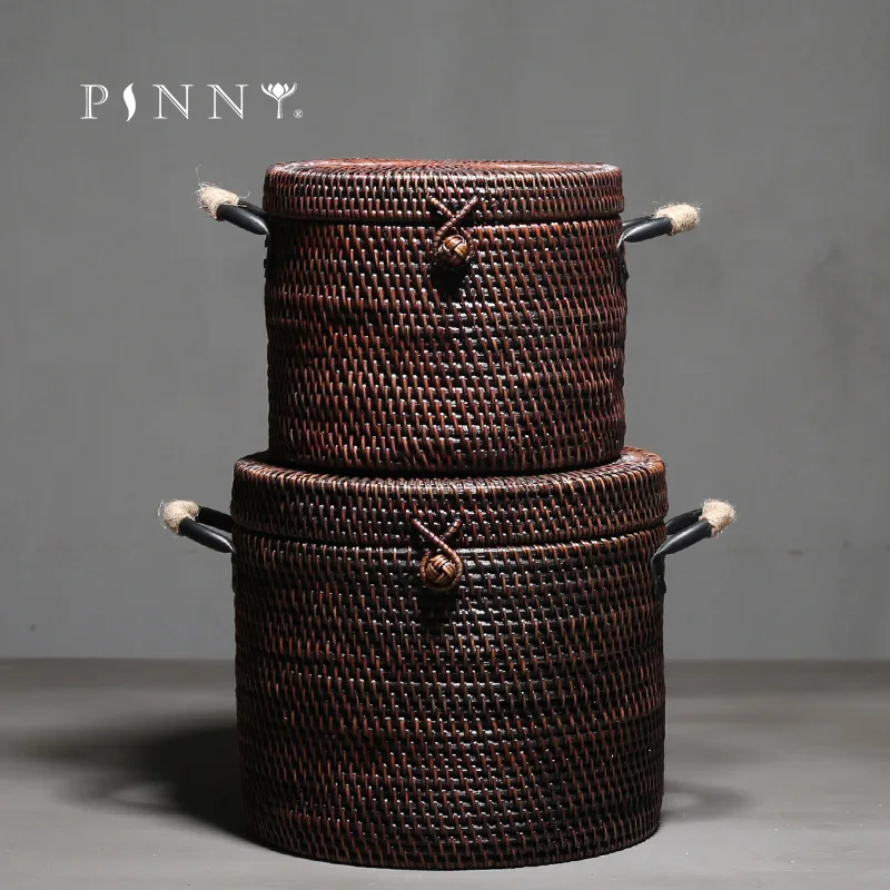 Коробка для чая из натурального ротанга PINNY экологически чистый контейнер