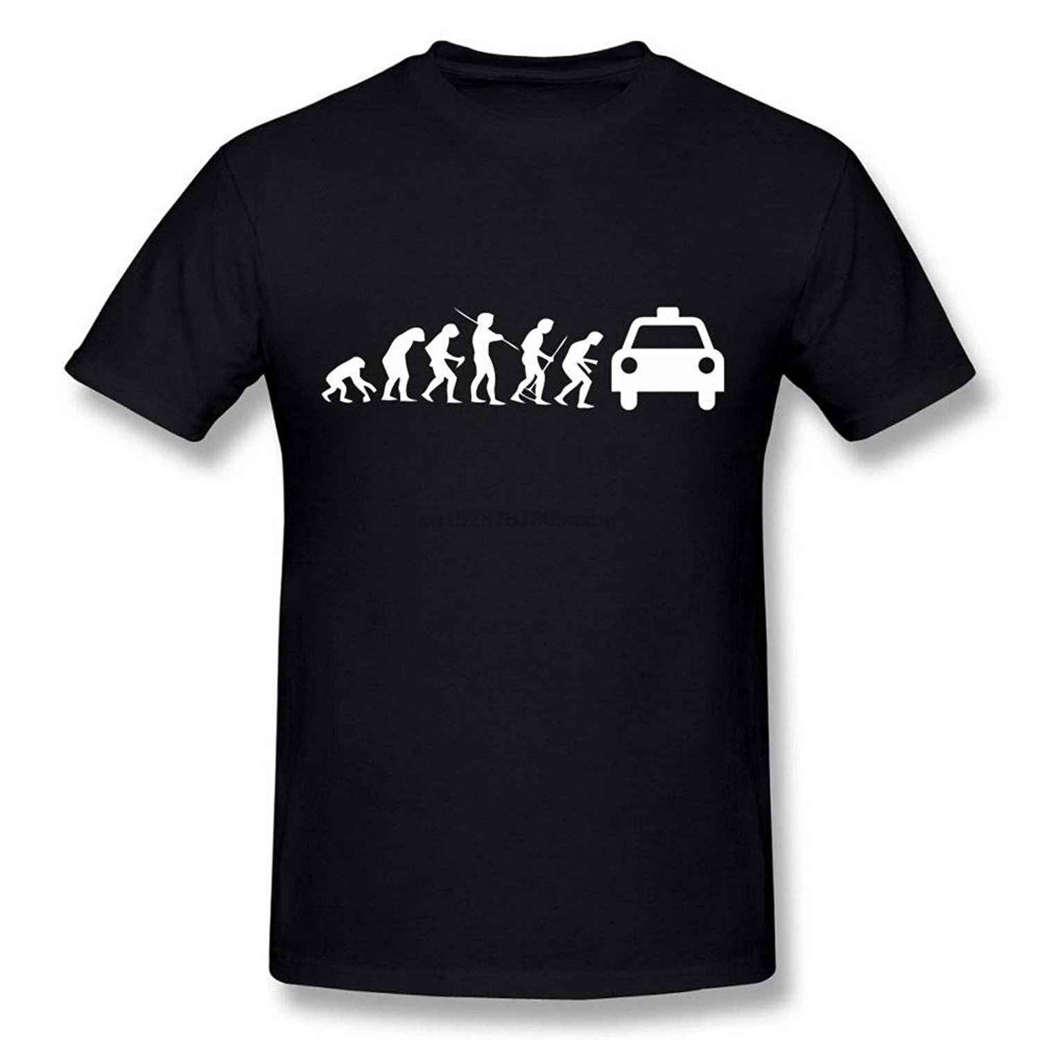 Забавная Мужская футболка Evolution Man to Taxi Generic Tee с круглым вырезом Повседневная