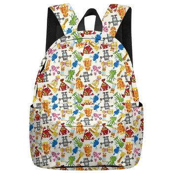 

Fashion Cartoon Backpack Toy Cartoon Robot Model College Students Laptop Backpack Book Bag