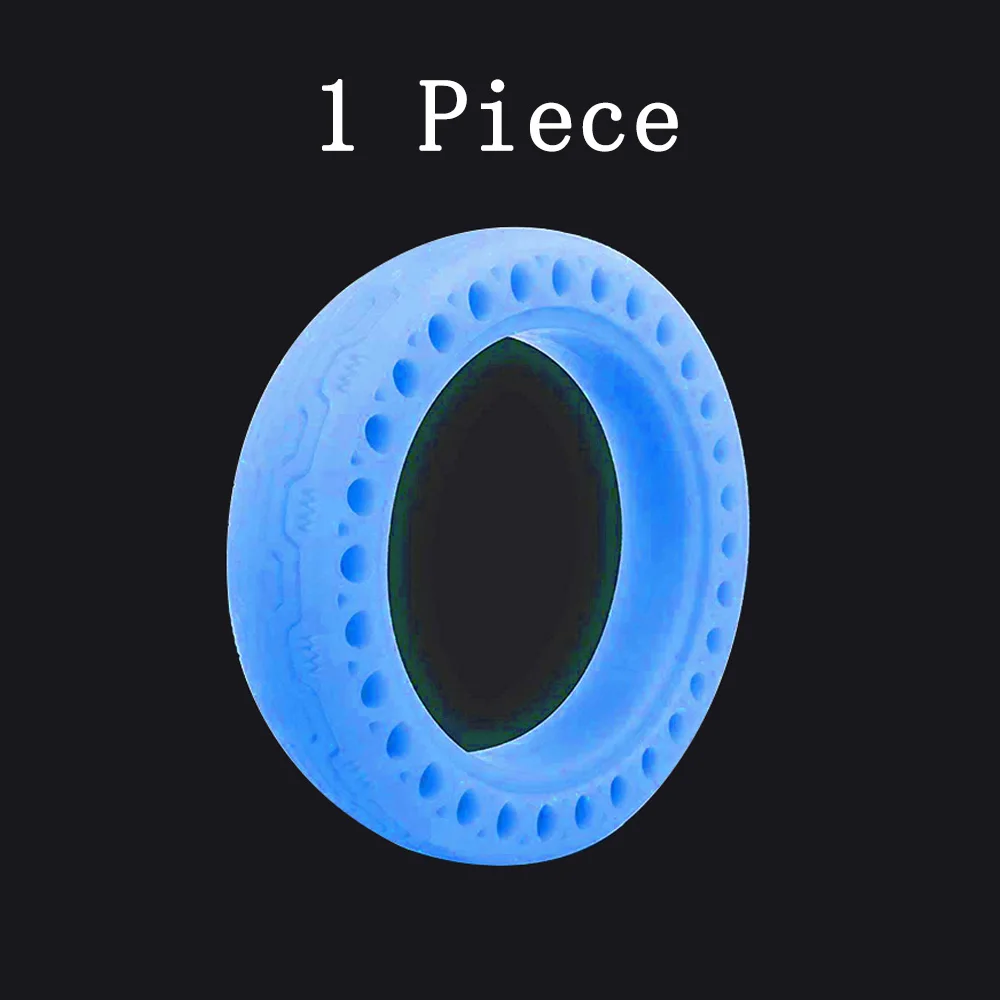 1 Piece Blue Tire Ночные флуоресцентные шины для Xiaomi Mijia M365 Pro Электрический скутер светящийся амортизатор части - Цвет: 1 Piece Blue Tire