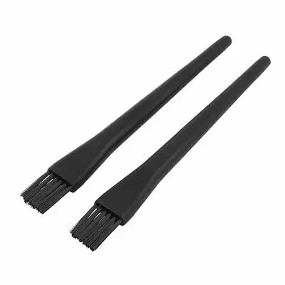 

2 Pcs 1.8 x 1.5cm Black Plastic Round Handle Anti Static ESD Brush
