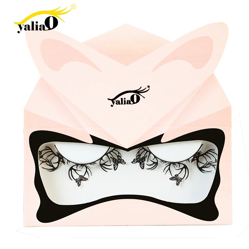 

YALIAO Butterfly Shape Party False Eyelashes Beautifully Designed 3d Mink Fake Eyelashes Makeup Tools Wedding Club For Beauty