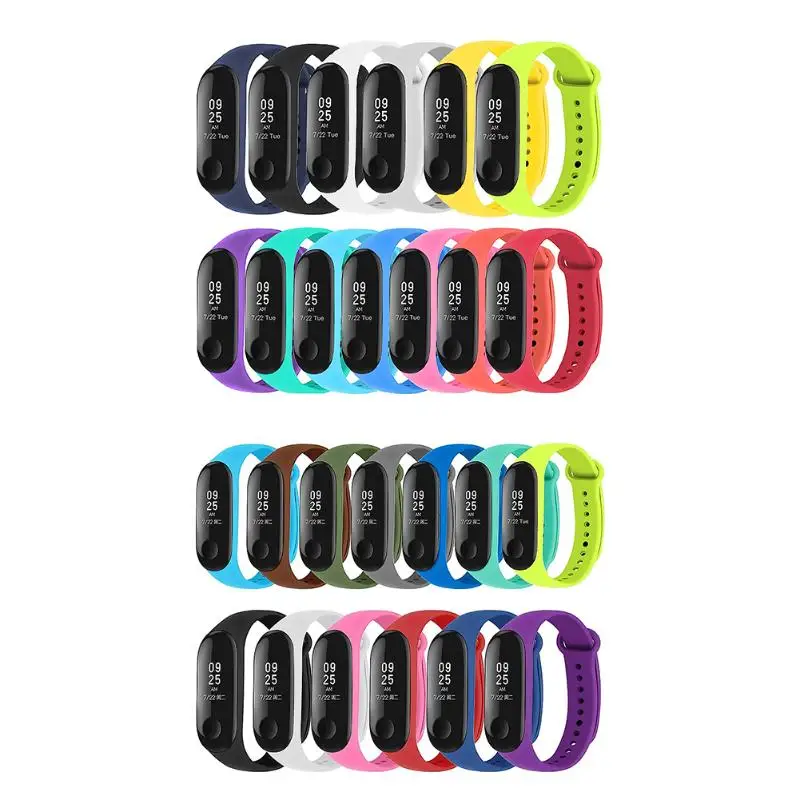 Сменный Регулируемый силиконовый ремешок ALLOYSEED для часов Xiaomi Mi Band 3/4 аксессуары